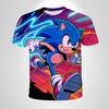 206 Sonic The Hedgehog Anime Boys' Breathable T-shirt Children's Fashion Clothing Casual Wear, Breathable Thin Style, Unisex Top
