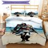 3pcs Assassin's Creed Bedding Set Duvet Cover Closure Includes 1 Duvet Cover & 2 Pillowcases, Soft and Comfortable for All Seasons.