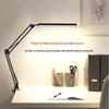 LED-Falt-Schreibtischlampe mit Fernbedienung, langem Arm und Augenschutz für Studien- oder Wohnheimbeleuchtung, USB-betrieben mit Klemme