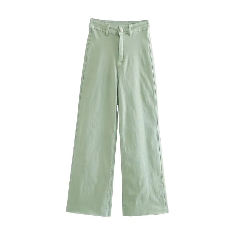 Spring and Summer Nautica Style Straight-leg Silm High Waist Denim