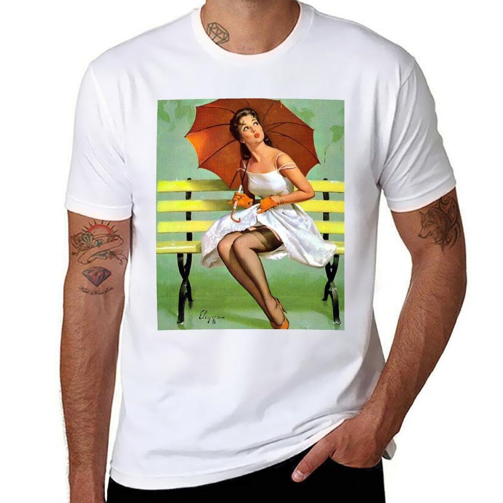 PinUp Girl Elvgren Vintage TShirt Casual Loose Daily Wear TShirt