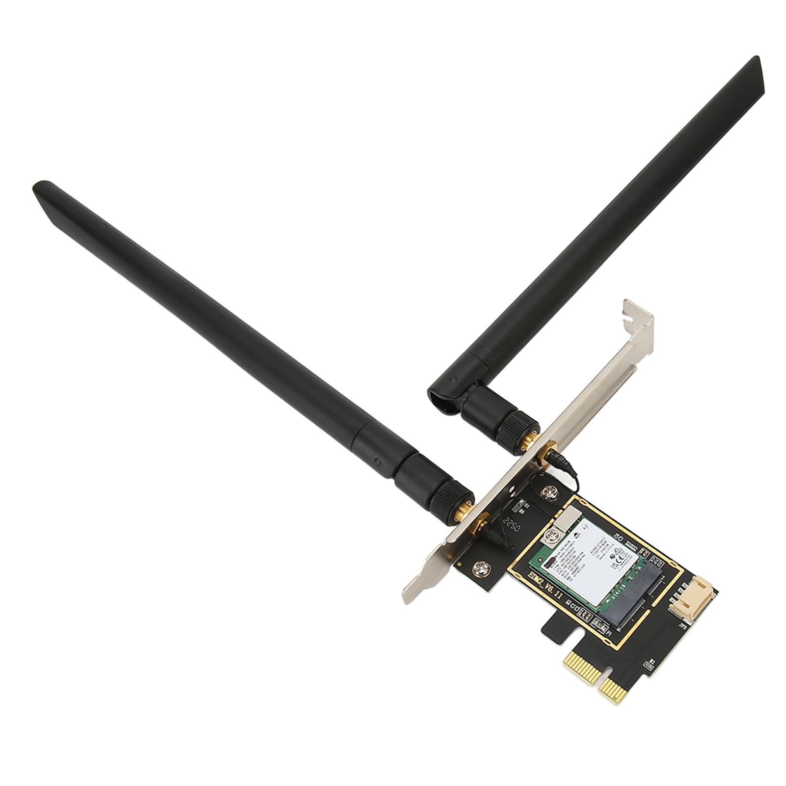 

AX210NGW PCIE WiFi 6E Карта з 2 Антенами 5374 Мбіт/с 2,4 ГГц 5 ГГц 6 ГГц Bluetooth 5.2 Підтримка MU MIMO