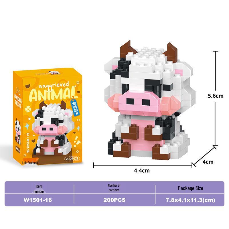 Lele Brothers Micro Building Blocks - Educational Small Animal Sets for Kids, Compatible with Lego, Boys' Toy Gifts