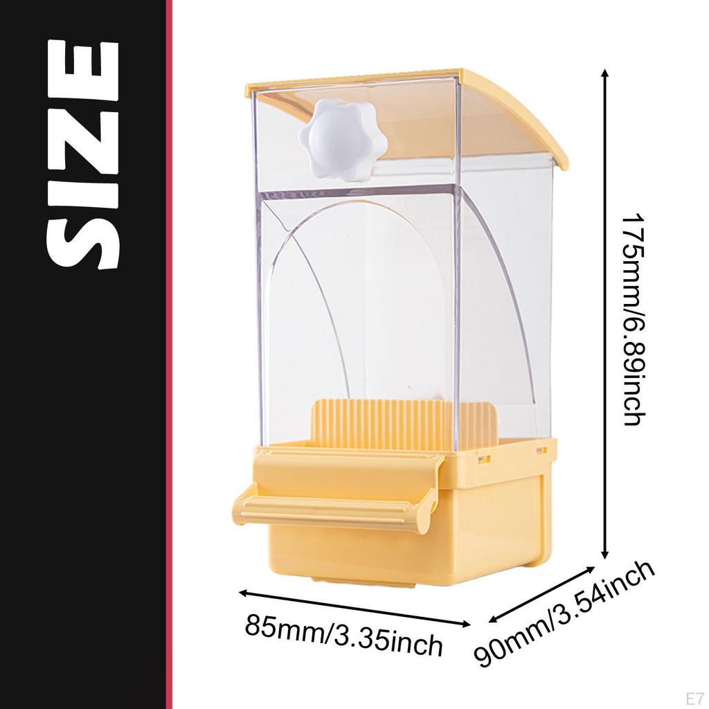 Automatischer Vogelfutterspender mit großem Vorratsbehälter und Napf für Sittiche Kanarienvögel