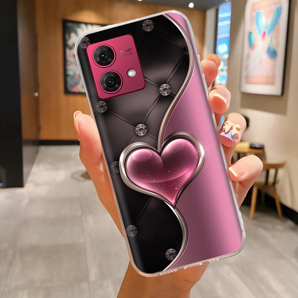 Für Moto G84 Hülle Mode Niedliche Cartoon Rückseite Für Motorola Moto G84 Handy Silikon Hüllen 6,8 Zoll MotoG84 Schutz Fundas