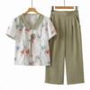 YUZHAOLIN Women's Elegant Summer Short Sleeve Two-Piece Set
