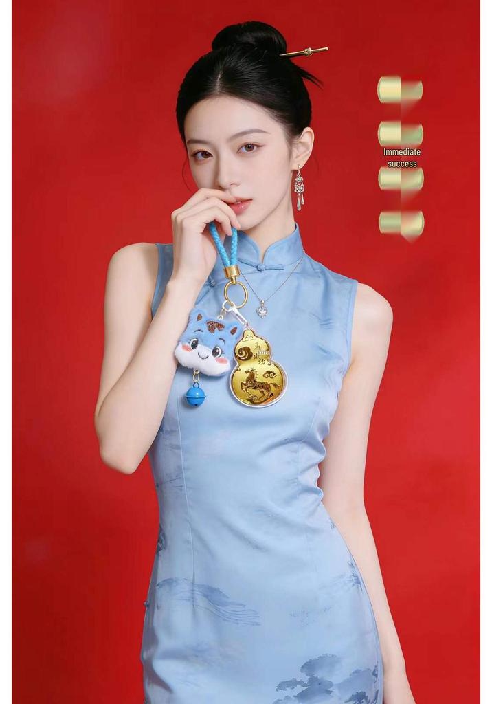 999 Pure Gold Year of the Horse Keychain, Phone Lanyard, Bag Pendant, Gift