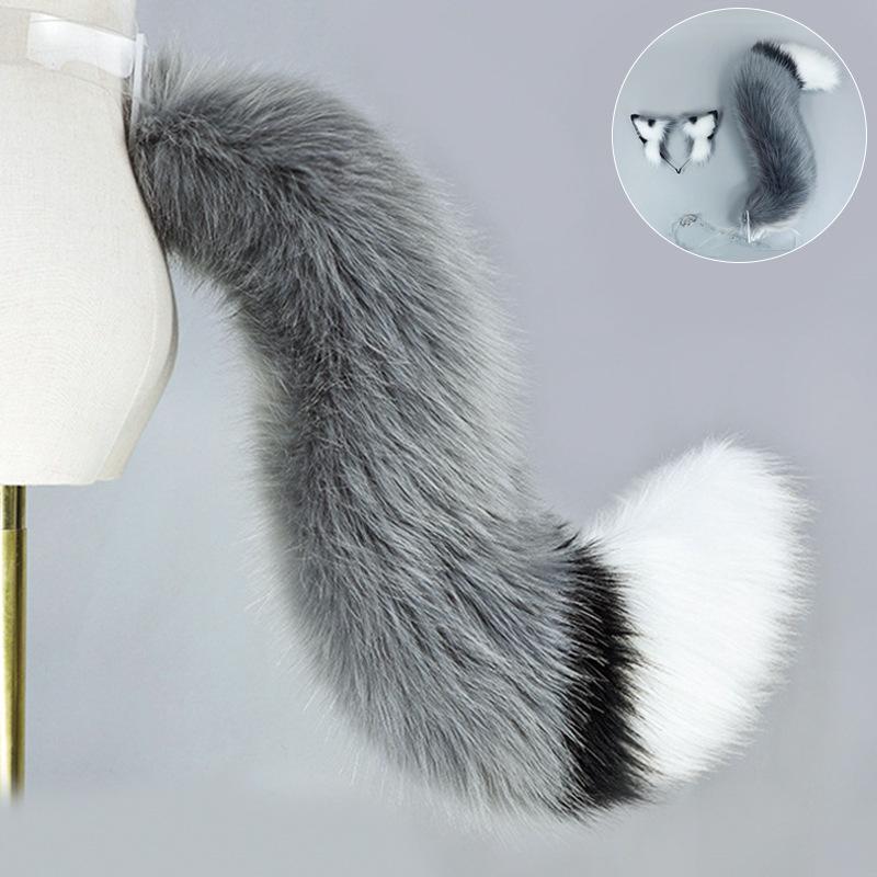 Halloween Fox Ears Beast Ears Headband Comic Exhibition Demon Fox Tail Cos Props Stuffed Fox Ears Tail Suit