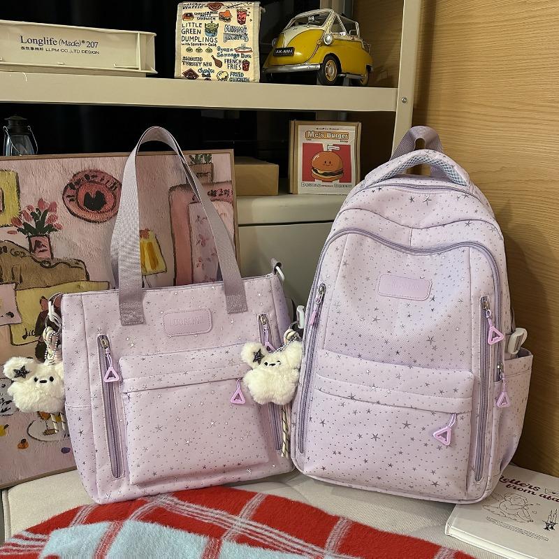 New Korean Ins High-value Schoolbag Mori Stars Sweet Wind Grade Two-piece Backpack for Primary and Secondary School Students