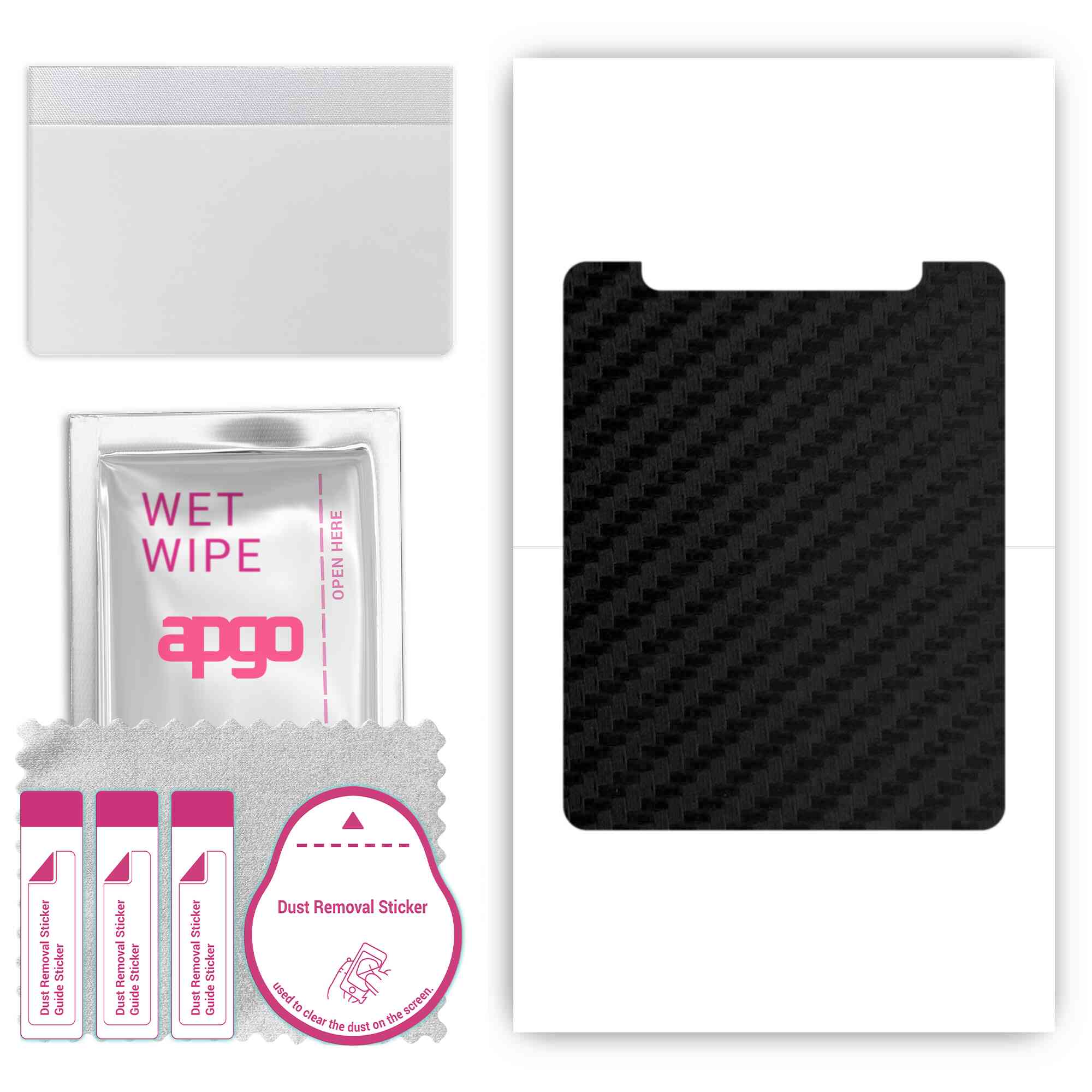 

apgo Protective Skin Sticker for the back compatible with Apple iPad Wi-Fi + 3G, Wrap Film, Foil, Vinyl - Pattern Carbon Black