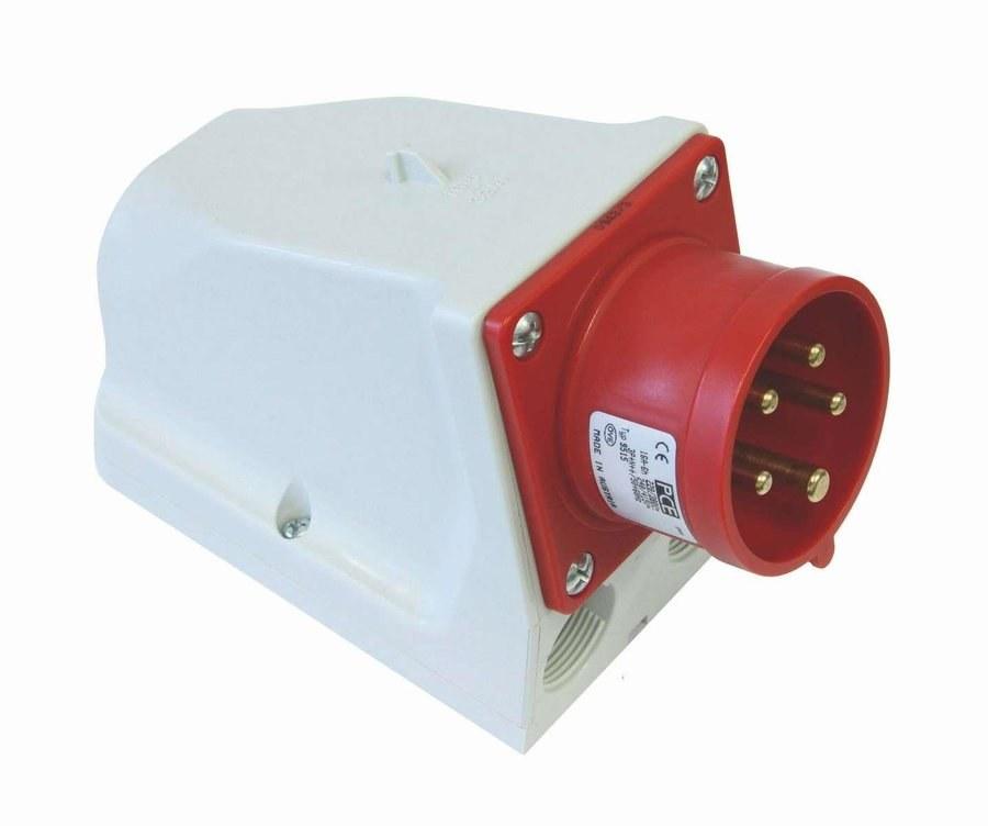 Receiver plug (fixed) through 32A 3P+Z+N 400V IP44