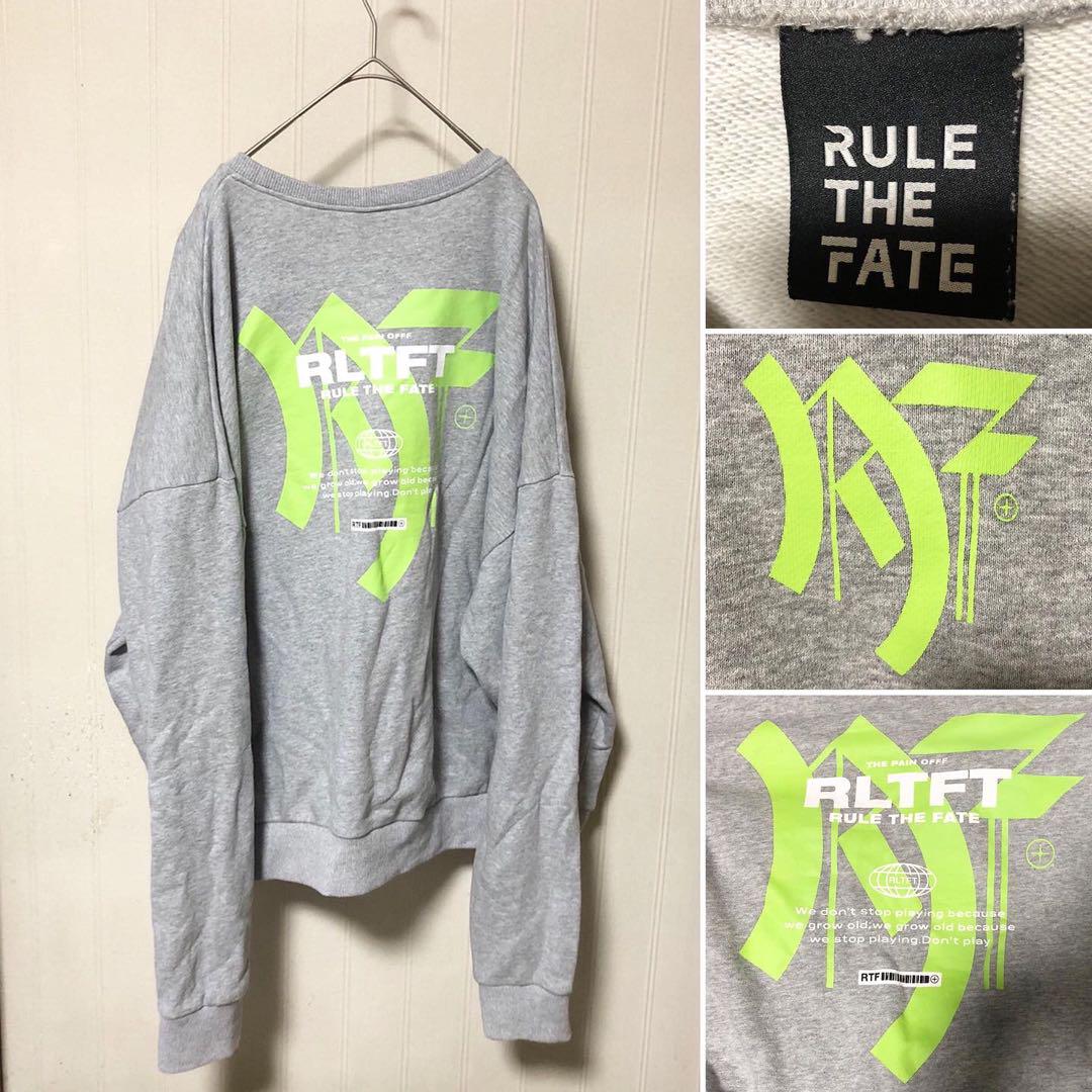 

[USED] Popular RULE THE FATE 2021 Back Print Sweatshirt Gray M