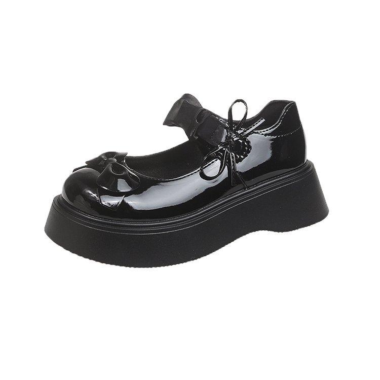 

[Youshilai] Japanese jk cute platform small leather shoes women 2025 spring bow Mary Jane shoes women 35