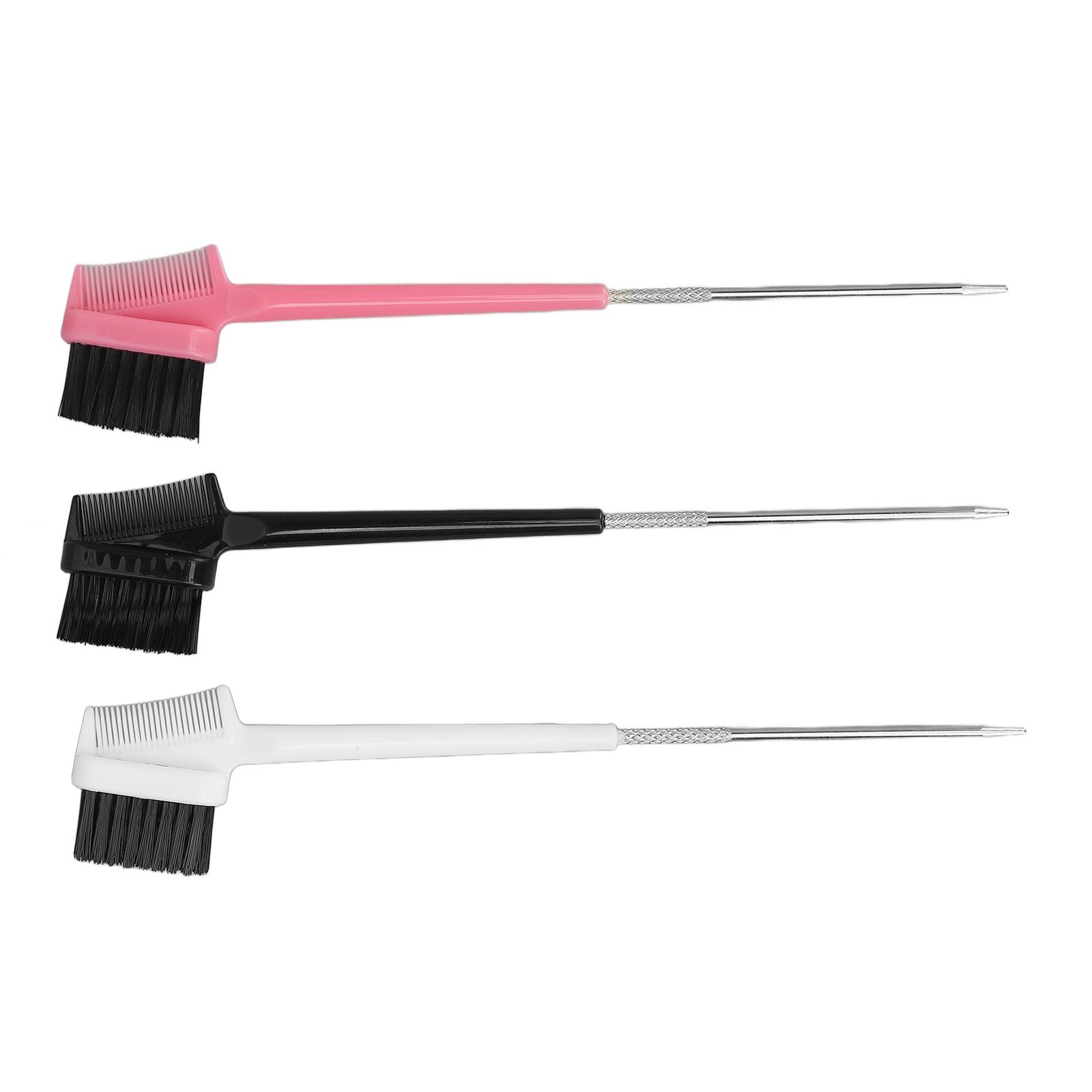 

3 шт. Расческа-щеточка для бровей Многофункциональная для макияжа Двусторонняя для ресниц и бровей Расческа для хвостика Инструмент для ухода