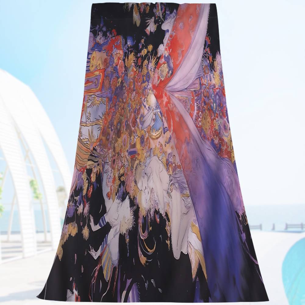 Yoshitaka A-Amano Retro Art Microfiber Blanket Quick Drying Beach Towels Oversized Printing Super Absorbent Pool Towel Blanket