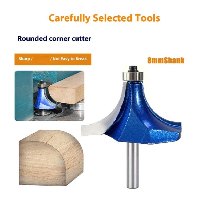 8mm Shank Bearing Trimming Cutter Woodworking Milling Cutter Bearing Corner Round Cutter Woodworking Milling