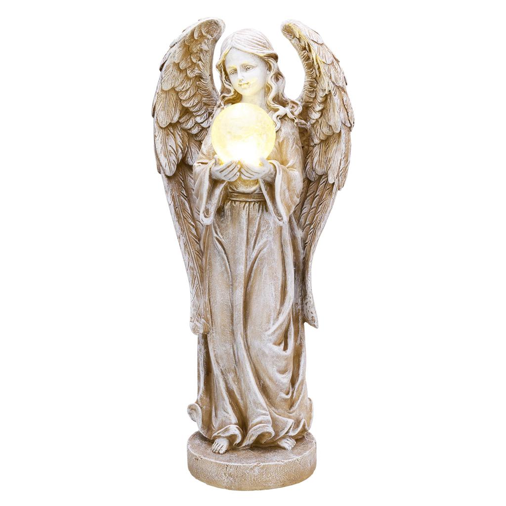 Valery Madelyn Garden Gardening Angel Outdoor Solar Garden Lawn 18cm Light, Accessories, Statue, Ornament, Light, Ornament, Ornament, Resin,
