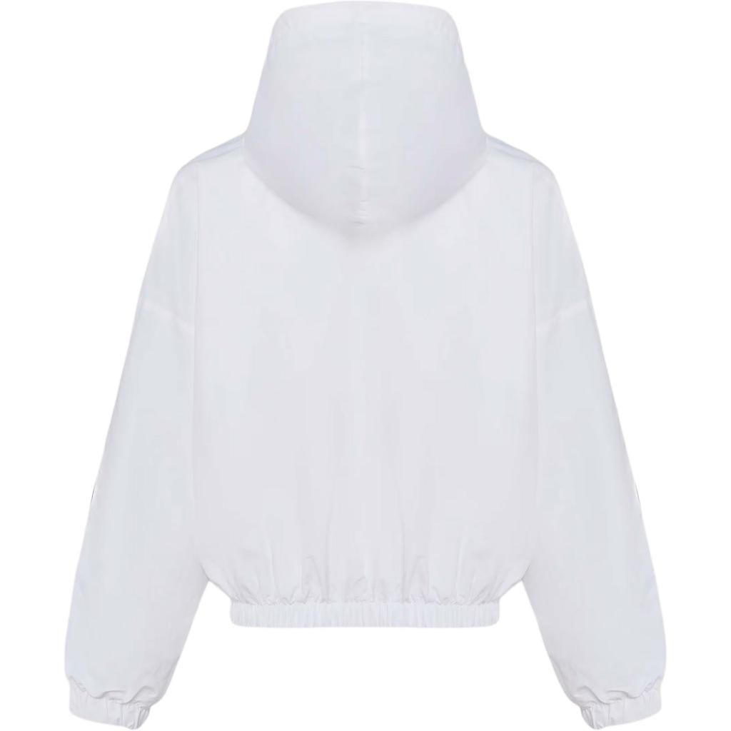 adidas Lightweight Casual Hooded Loose Jacket Women Jackets White JZ2161