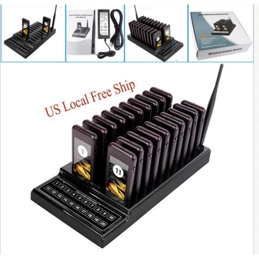 20Pcs Wireless Restaurant Coaster Pager Guest Call Paging Queuing Calling System New