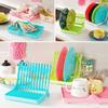 Plastic Material Dish Drying Rack Foldable Design Storage Holder Plate Organizer  Plate Storage