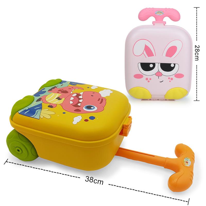 Kinder Strand Dinosaurier Hase Welpe Gepäck Trolley Set, Sommer Outdoor Sand- und Wasserspielzeug