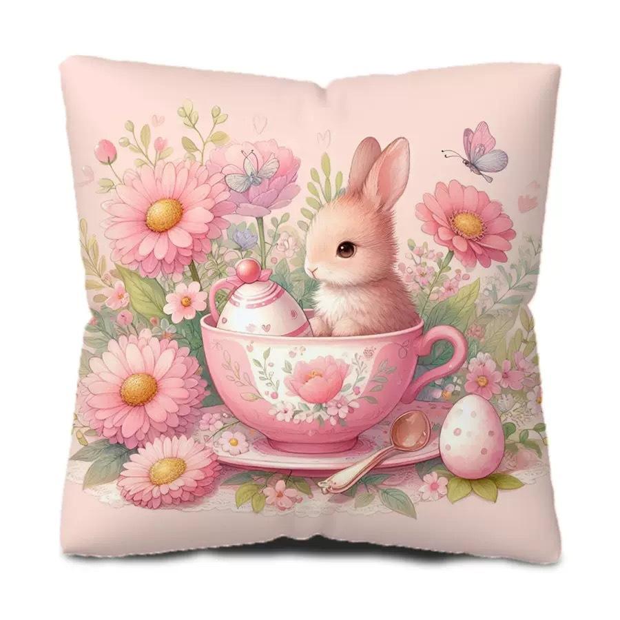 

Новая цифровая печать мультяшный кролик розовая наволочка дом диван спальня украшение подушка наволочка 45 * 45Cm