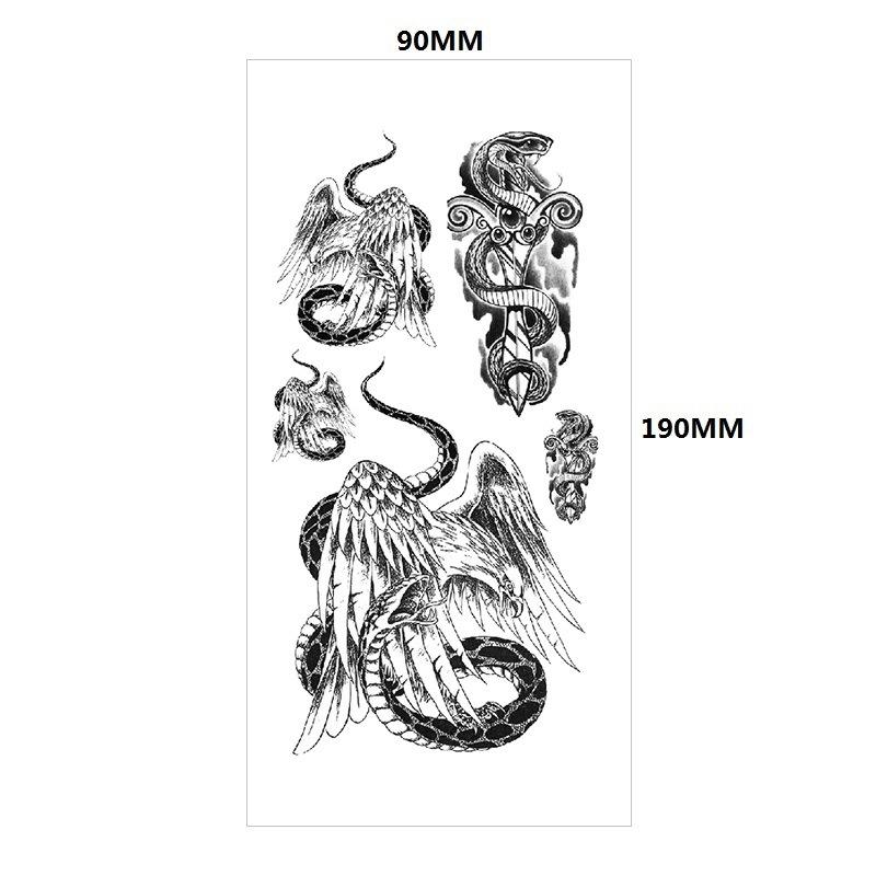 English Tattoo Sticker Feather Red Lip Totem Arm Circle Set Simulation Waterproof Tattoo Sticker