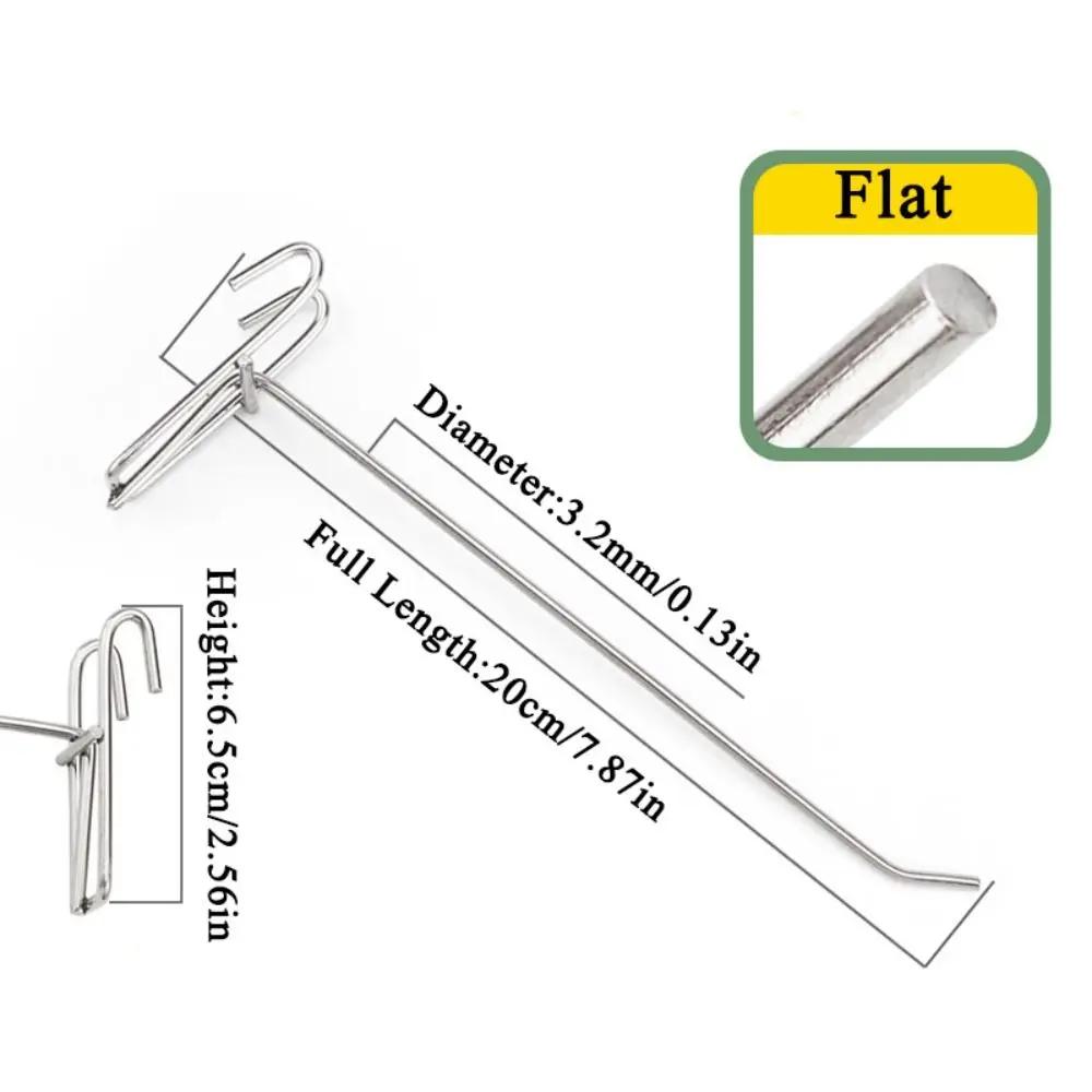 5-25cm Screen Hooks Supermarket Stainless Steel Wire Mesh Hanging Hooks 3.2mm Thickness Store Organizer For Screen Grid