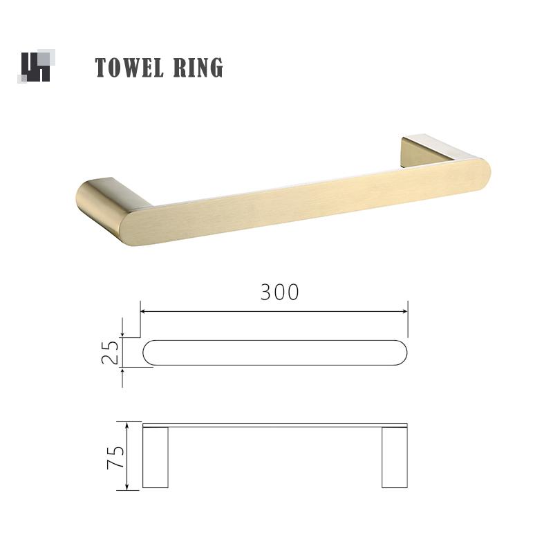 Gold Brushed Bathroom Accessories Hardware Set Toilet Brush Holder Paper Holder Towel Bar Rack Robe Hook Soap Dish Towel Ring