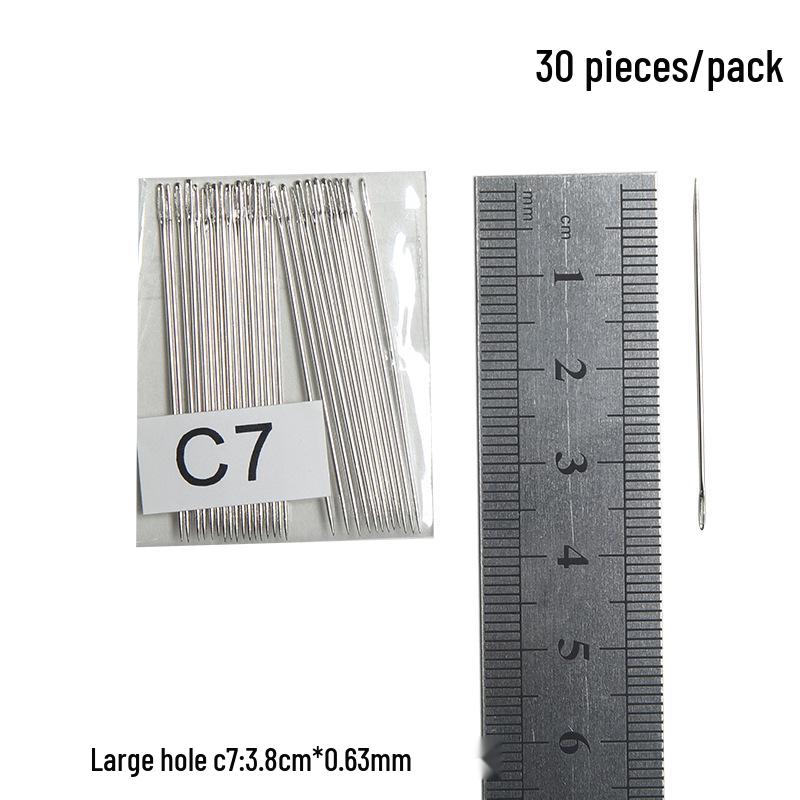 Steel Sewing Needles: Large & Small Eye, Long Needles for Quilts, Clothes, Cross Stitch, Embroidery