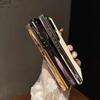 Luxury Solid Color Lychee Leather Plating Border Soft Phone Case For Samsung Galaxy S25 Ultra Egde S24 Ultra Plus FE Back Cover