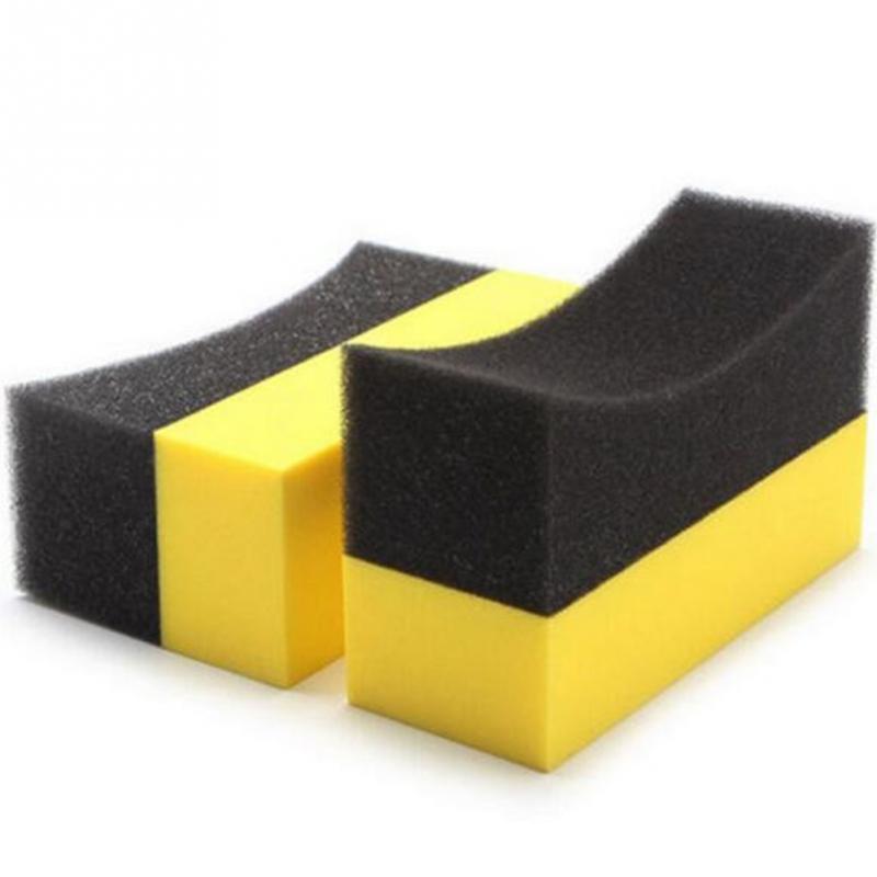 Auto U-Shape Tire Wax Polishing Compound Sponge Tyre Cleaning Sponge ARC Edge Sponge