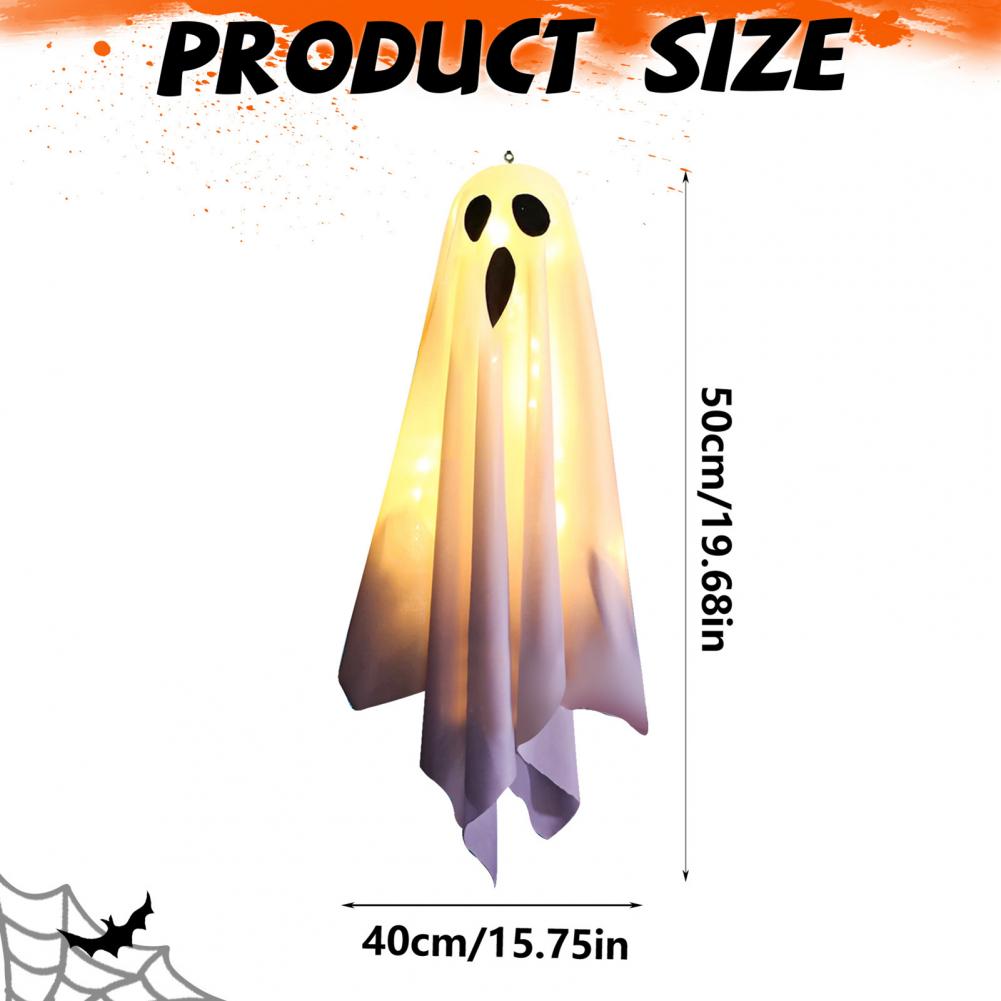 Bendable Hands Ghost Decor Hanging Halloween Decoration Set Spooky Scene with These 19.6 Led Light-up Ghosts for Front Yard