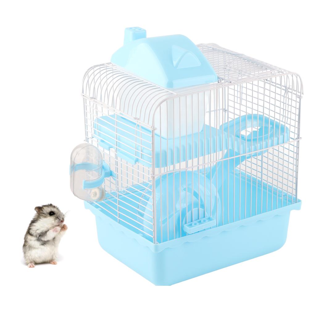 2 Tier Hamster Cage Large Space High Chassis Design Hamster Habitat Cage for Pet Hamster Small Animals