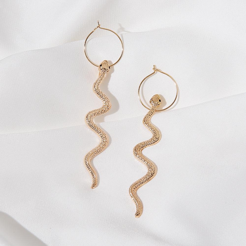Year Tide Snake Earrings Women'S Design Stud Earrings Personality Temperament Exaggerated Long Earrings