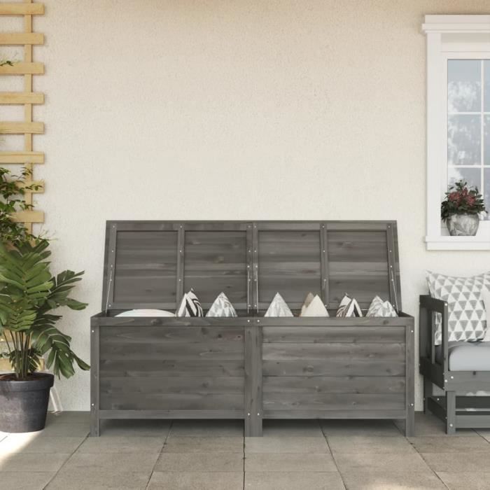 VidaXL Garden Storage Box Anthracite Solid Fir Wood 364758