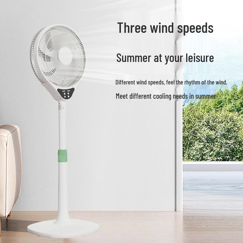 Low-Noise Floor Electric Fan with Adjustable Head and Timer for Bedroom & Dormitory