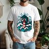 2026 Summer Unisexs Japanese Dragon Lighthouse Graphic Oversize Tee 100 Cotton UkiyoE Short Sleeve