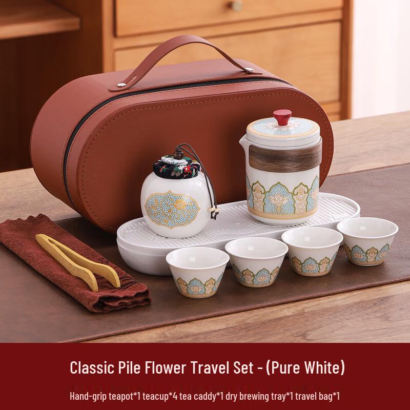 LISM Portable Ceramic Travel Tea Set