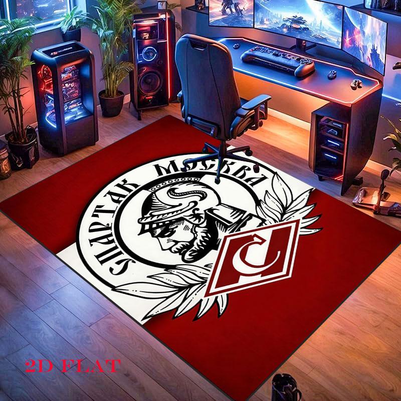 Spartak Moscow Fire Carpet Rug for Living Room Bedroom Home Sofa Decoration,Kids play Nonslip Floor Mat