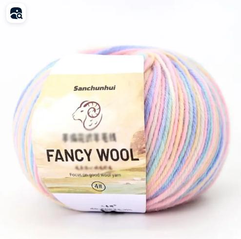 Hand-knitted Fancy Wool Yarn In Colors And Variegated Wool Yarn