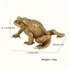 Glückliche massive Messing Krötenfigur - Feng Shui Glückstee-Haustier Schreibtisch Mini-Ornament Heim-Büro Dekoratives Geschenk
