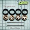 1/64 Wheels for Hotwheels, 64 Scale die-cast Model Modification, 64 Scale Miniature Scene Production, ABS Injection Rubber Tires, 5 Sets