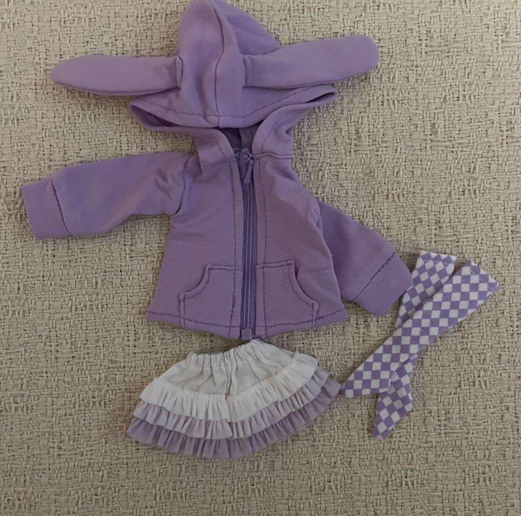 

BJD doll clothes suitable for azone ob24 size Rabbit ears and cat ears zipper jacket cake skirt clothes set doll accessories azone ob24