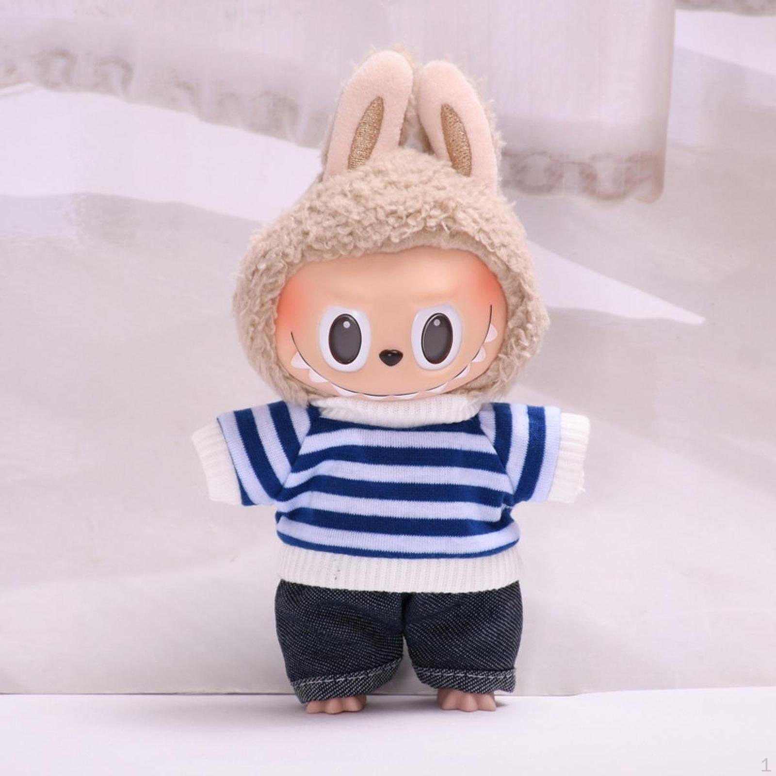 

2 шт. Мини 6-дюймовая кукольная одежда DIY Игрушка Аксессуары Одежда для девочек Подарочные брюки для девочек Blue stripe