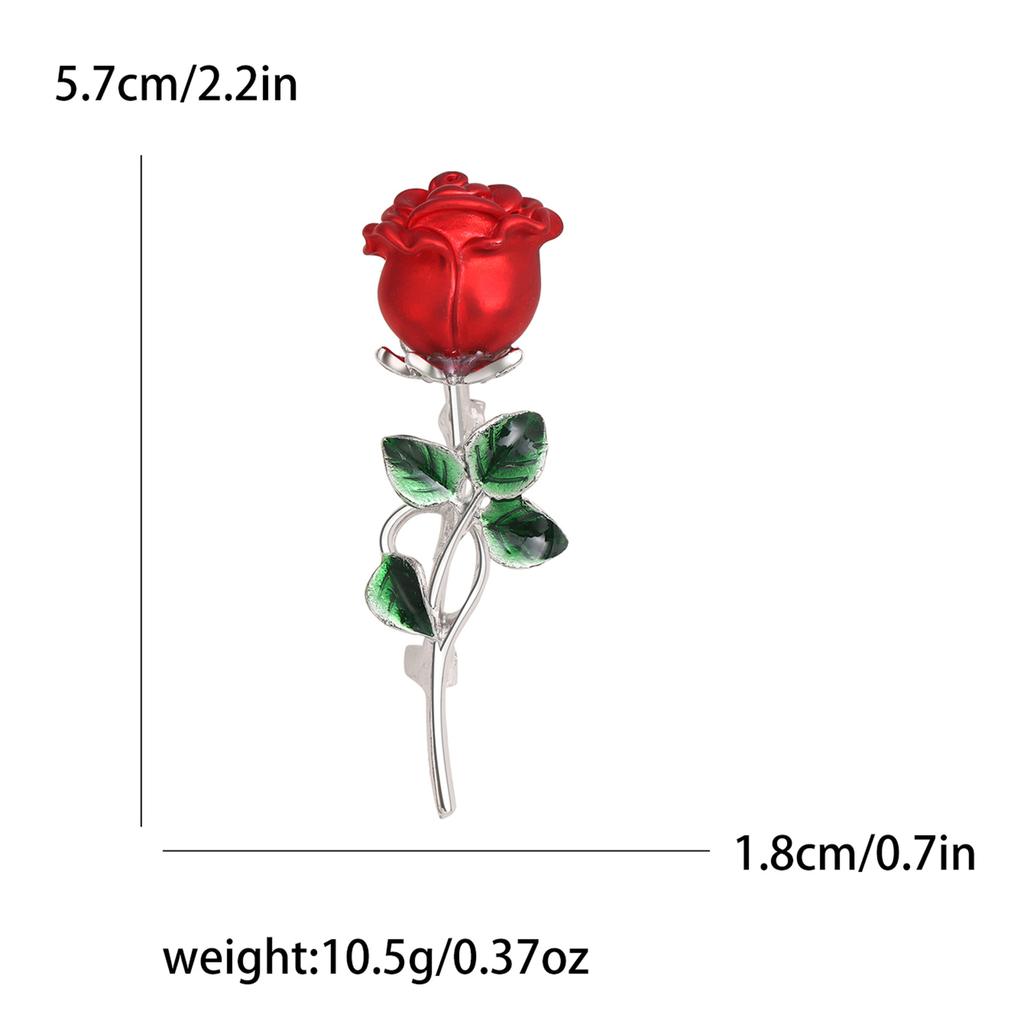 Fashion Temperament Elegant Rose Brooch, High-End Clothing Collar Pin With Accessories