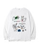 ESCAPEFROM Milk Puppy Print Long Sleeve White
