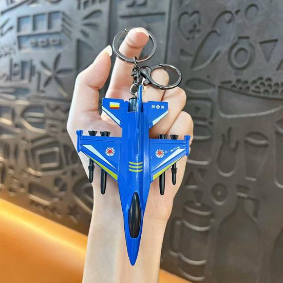 Combat Aircraft Keychain Pendant Small Portable Design Cartoon Shape Airplane Shape Key Charm Keys Stress Relief Toy