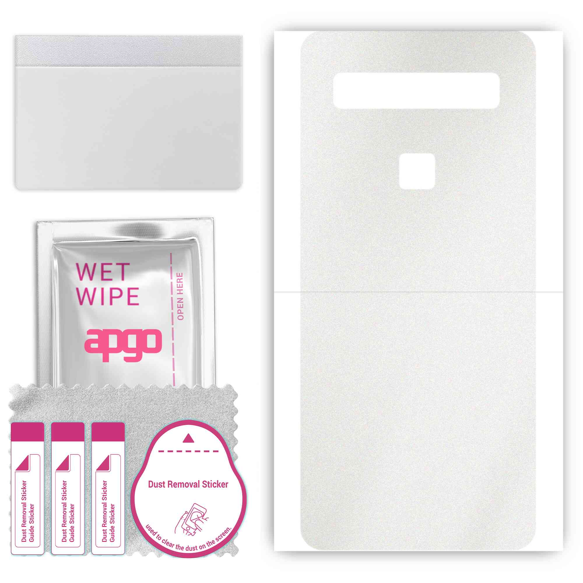 

apgo Protective Skin Sticker for the back compatible with TCL 10 5G UW, Wrap Film, Foil, Vinyl - Pattern Matte Transparent