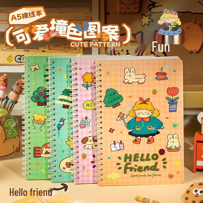 Cute A5 Cartoon Spiral Notebook